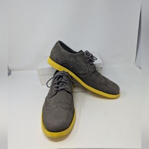 Timberlands Hommes Earthkeepers suede gray yellow  Wing Tip buck mens 11.5 shoes